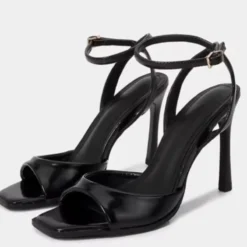 Sexy Pointed Toe Patent Leather Sewing Brown High Heels Women Metallic Decoration Slingbacks Women Pumps Elegant Women's Shoes